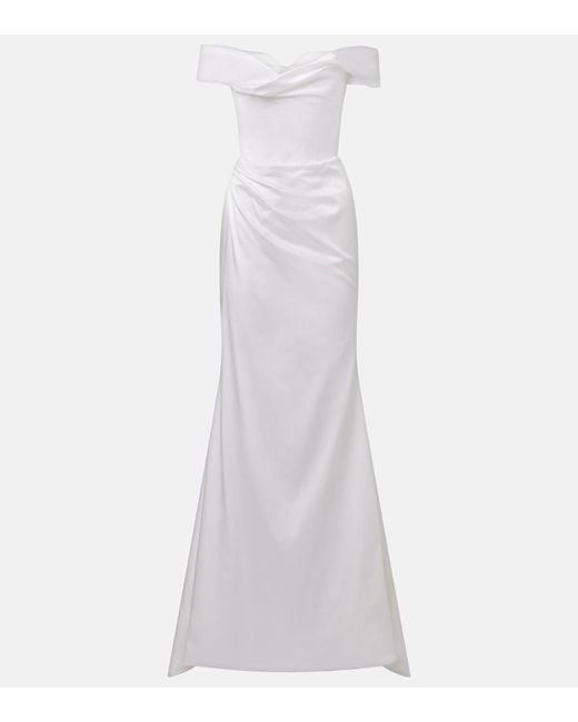 Vivienne Westwood White Bridal Nova Cora Satin Corset Gown