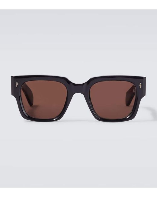 Jacques Marie Mage Brown Enzo Square Sunglasses for men