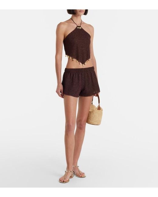 Oseree Brown Lumiere Shorts