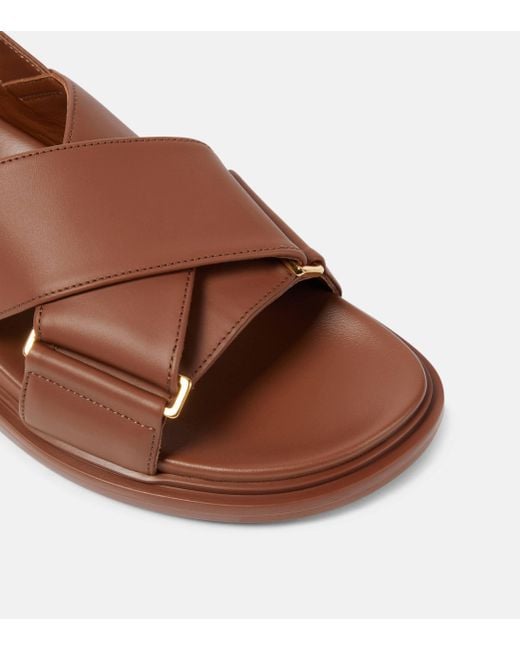 Marni Brown Leather Sandals