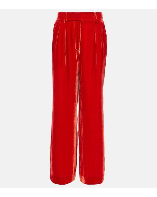 Pantalones anchos Veronica de terciopelo Ulla Johnson de color Red