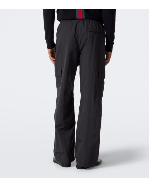Gucci Blue Technical Cargo Pants for men