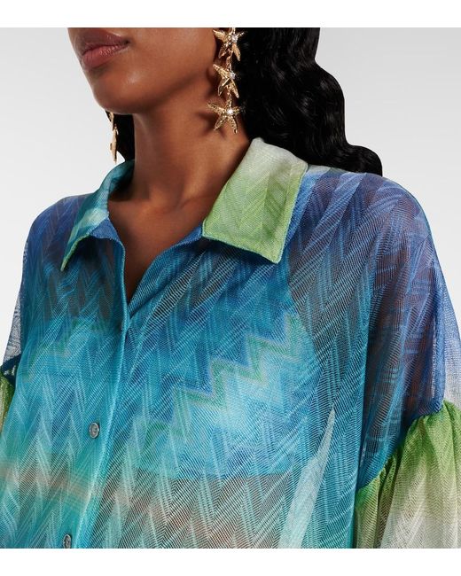 Missoni Blue Zigzag Shirt