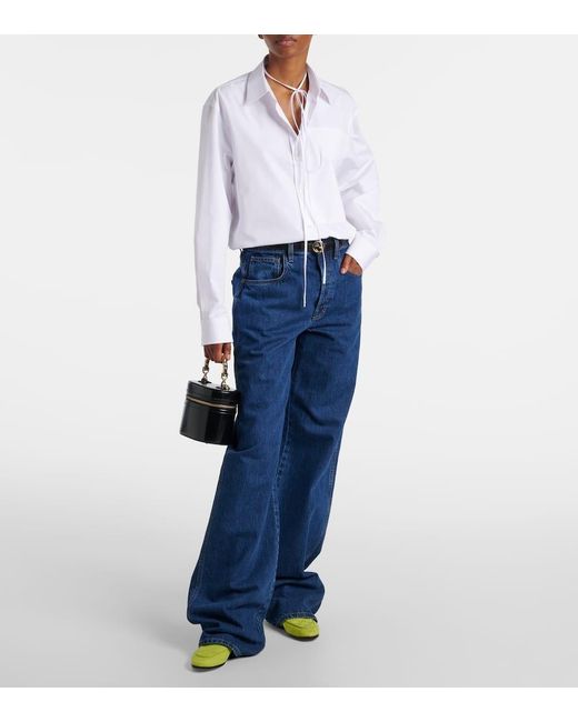 Gucci Yellow Jordaan Gg Canvas Loafers