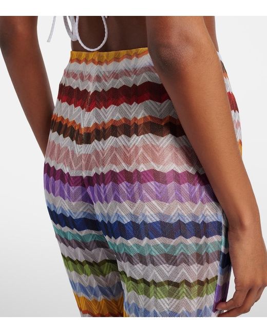Missoni Blue Zigzag Flared Pants
