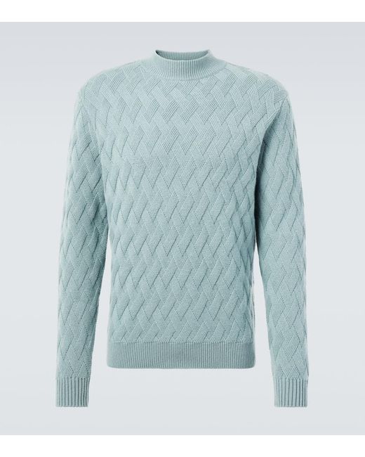 Allude Herren Pullover Aus Wolle Und Kaschmir in blau