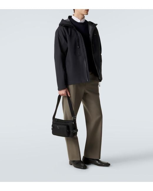 Prada Black Re-Nylon Medium Shoulder Bag for men