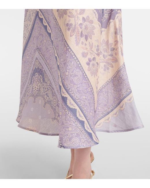 Zimmermann Purple Maxirock Lucky Aus Leinen