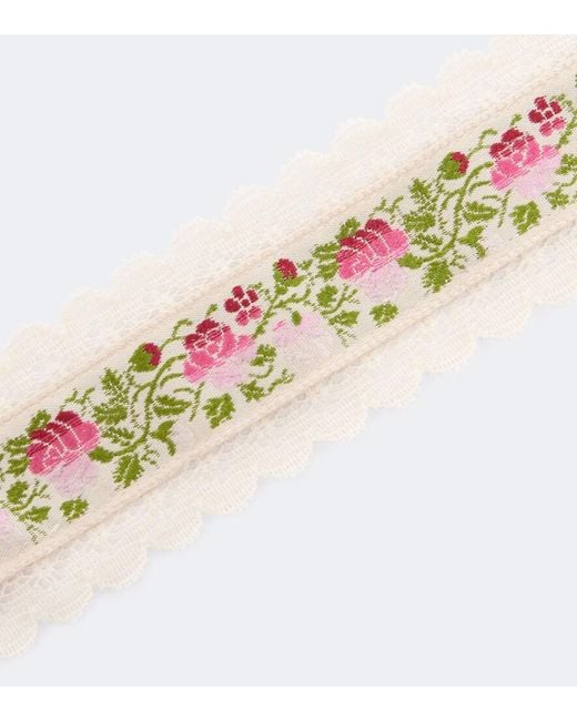 Chloé White Choker Mit Spitze