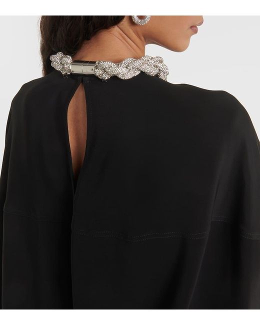 Stella McCartney Black Crystal-braided Maxi Dress