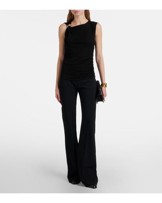 Vince Black Wool-Blend Top