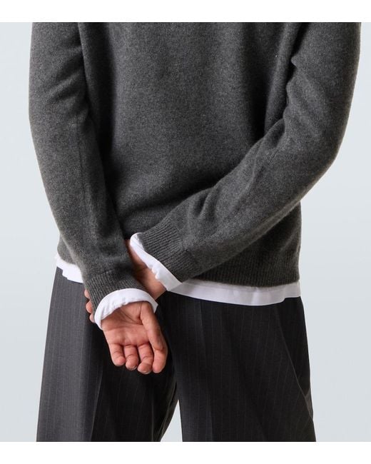 Miu Miu Gray Layered Cashmere Sweater for men