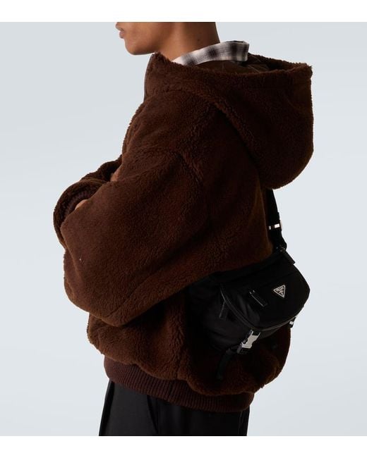 Sac Ceinture En Re-Nylon Et Cuir Prada pour homme en coloris Black