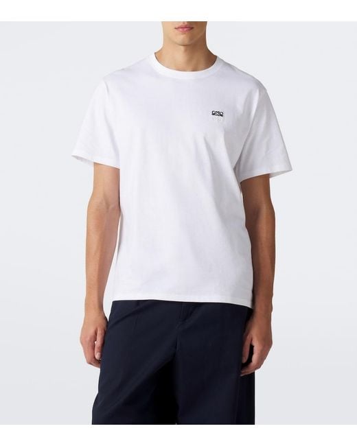 Loewe White Anagram Cotton Jersey T-Shirt for men