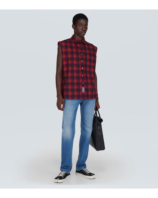 X Pendleton Camisa Sin Mangas De Lana A Cuadros Maison Margiela de hombre de color Red