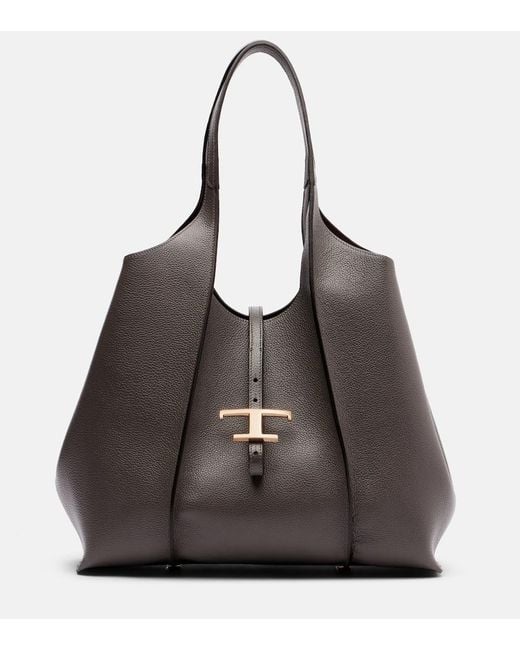 Tod's Brown Tote Bag T Timeless Medium Aus Leder