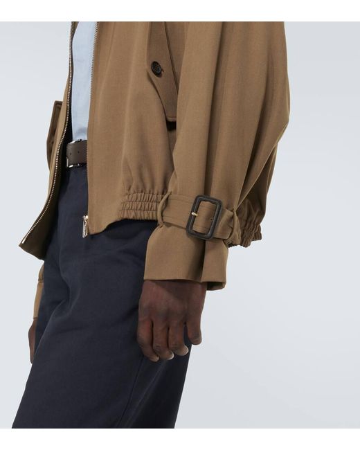 Miu Miu Blouson Aus Woll-Gabardine in Brown für Herren