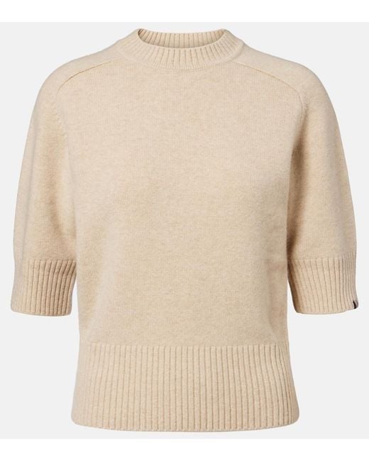 Extreme Cashmere Natural N°374 Lauren Cashmere-Blend Top