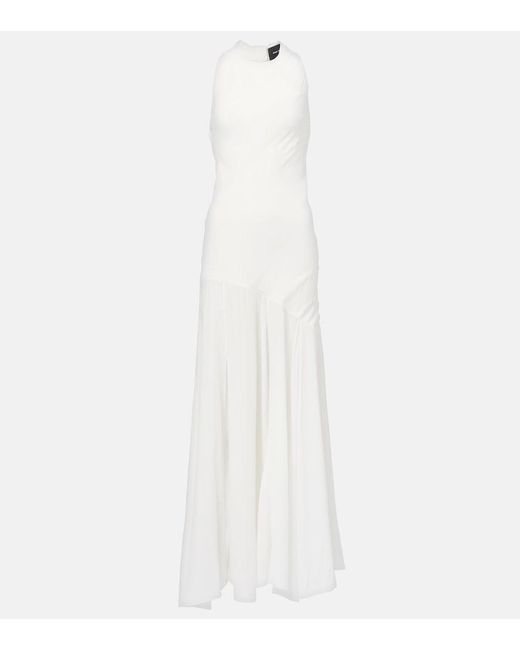 Simone Rocha White Bow-Detail Open-Back Gown