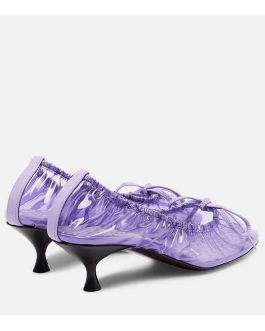 Herbert Levine Purple Rain Check 50 Pvc Pumps