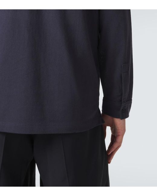 Sunspel Blue Riviera Cotton Polo Shirt for men