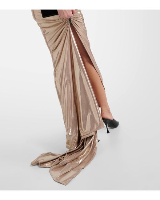 Maticevski Natural Extreme Drape Ruched Gown
