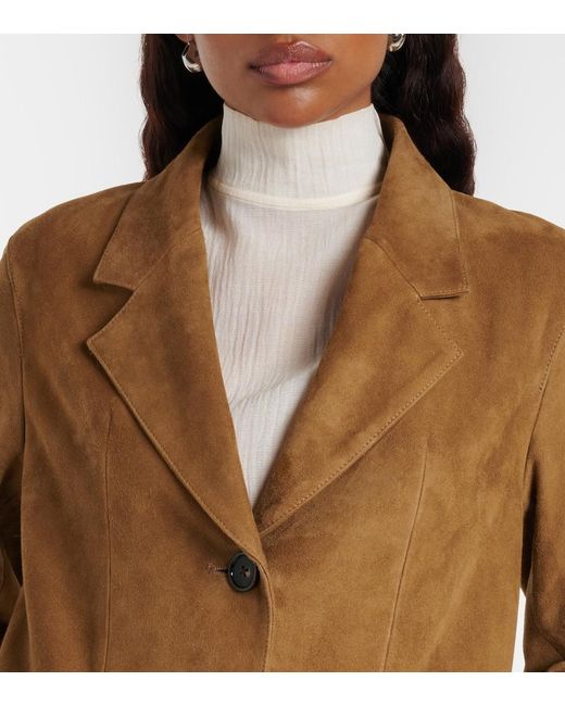 Totême  Brown Suede Coat