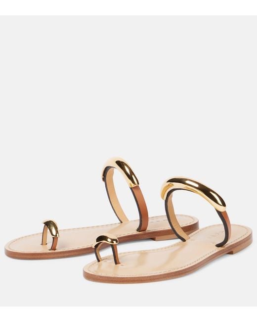Amanu Natural Samburu Embellished Leather Sandals