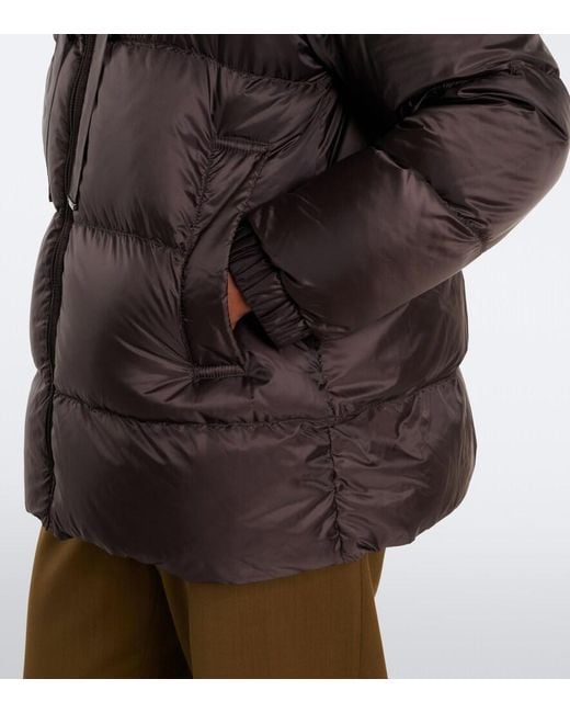 Max Mara Brown The Cube Hooded Quilted Down Jacket