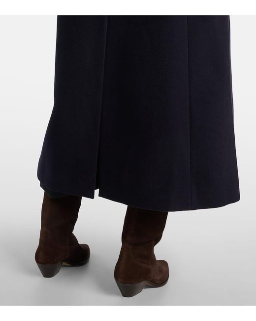 Isabel Marant Blue Mantel Ellenita Aus Einem Wollgemisch