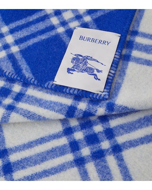 Burberry Schal Equestrian Knight aus Wolle in Blue für Herren