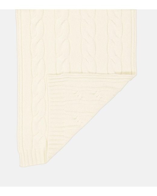 Loro Piana Natural Napier Cashmere Scarf