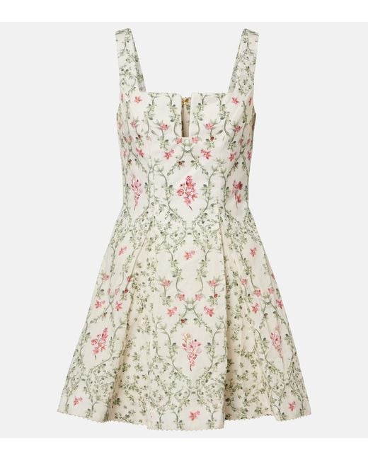 Agua Bendita Natural Agua Floral Cotton Minidress