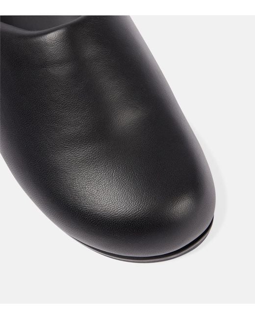 Rick Owens Gray Granola Leather Mules