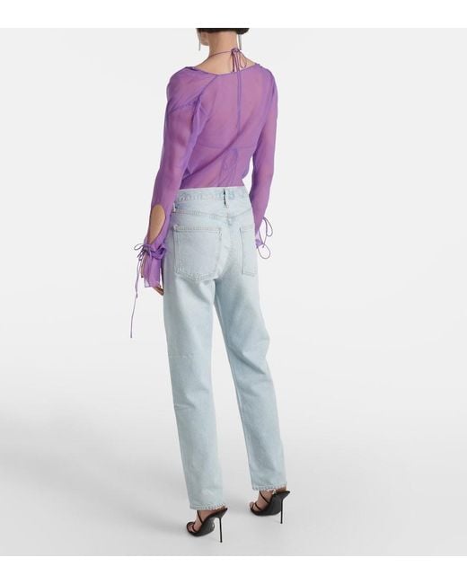 Agolde Blue 90's Mid-Rise Straight Jeans