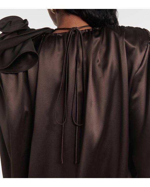 Magda Butrym Brown Top Aus Satin