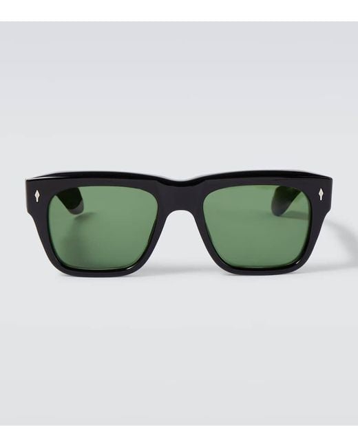 Jacques Marie Mage Green Cash Rectangular Sunglasses for men