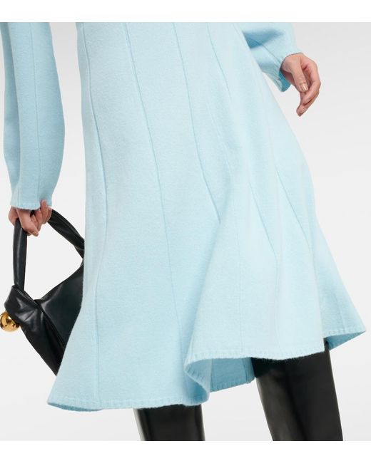 Joseph Blue Wool-Blend Sweater Dress