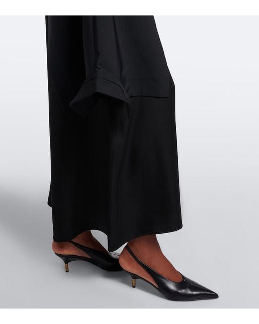 Rohe Black Layered One-Shoulder Dress