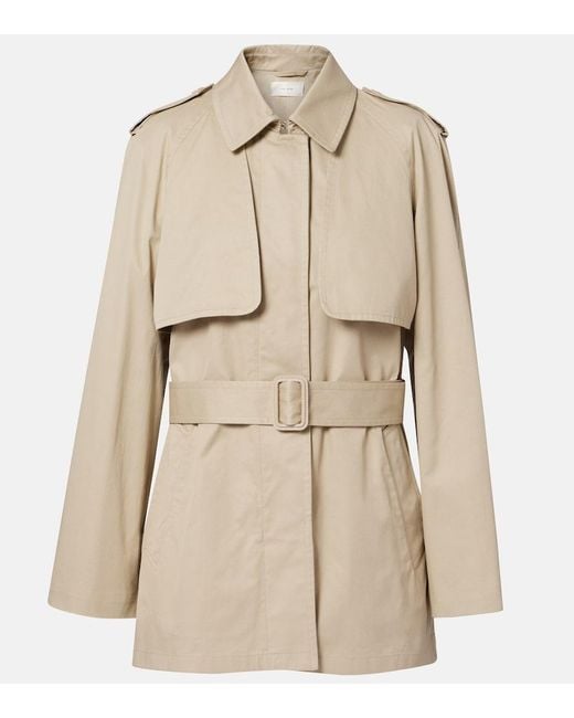 The Row Natural Tavoris Belted Cotton Gabardine Jacket