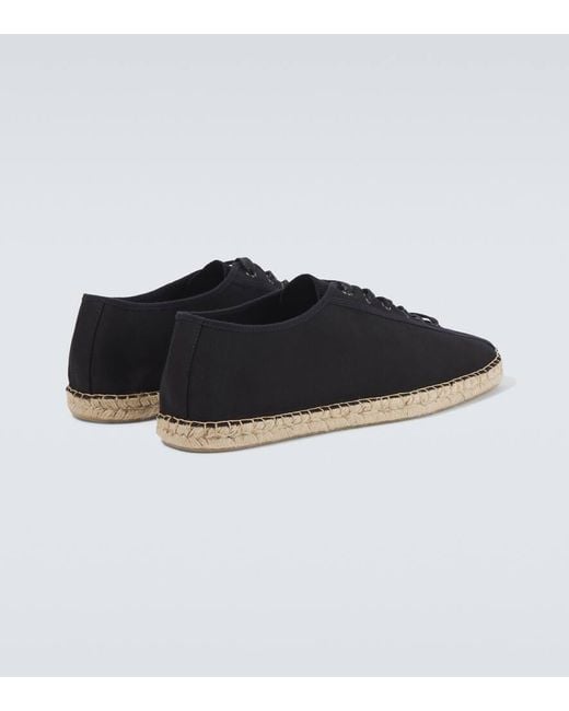 Lemaire Black Linoleum Canvas Espadrilles for men