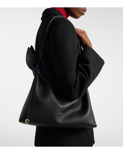 Loewe Black Scarf Medium Leather Shoulder Bag