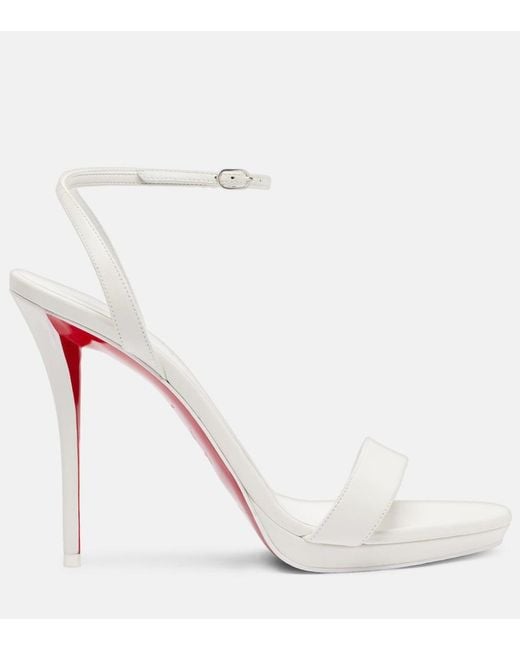 Christian Louboutin White Miss Z 120 Leather Sandals