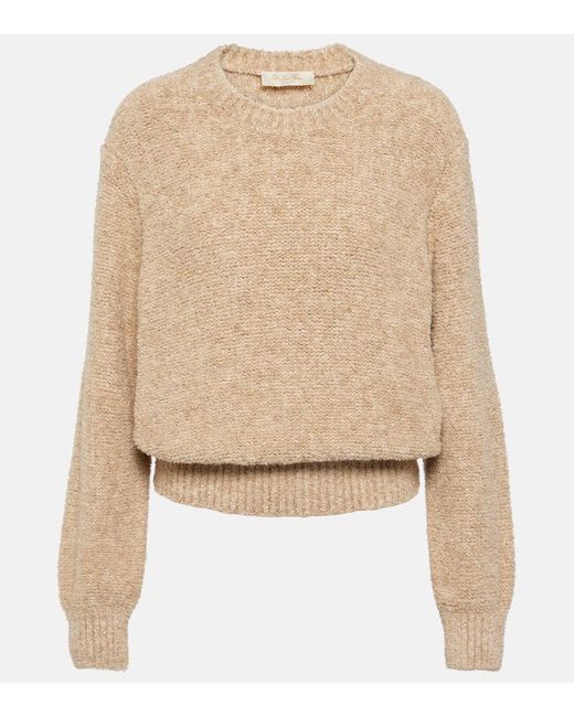 Loro Piana Natural Cocooning Silk, Cashmere, And Linen Sweater