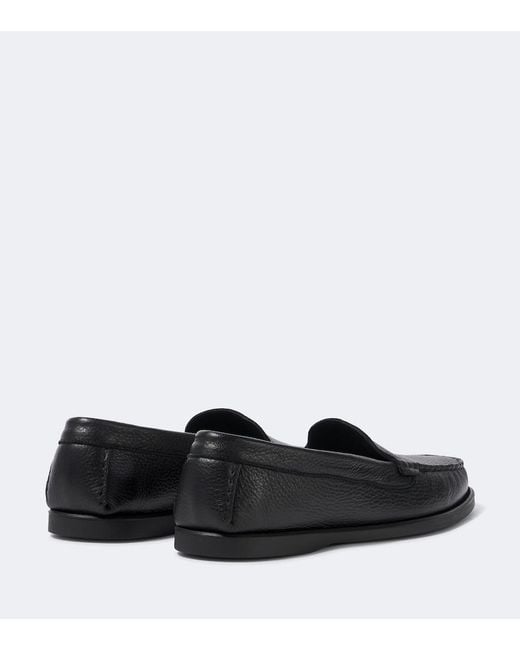 Saman Amel Black City Leather Loafers for men