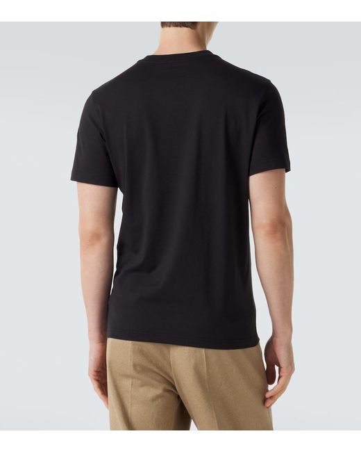 Moncler Black Logo Cotton Jersey T-Shirt for men