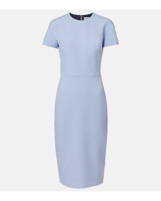 Victoria Beckham Blue Crepe Minidress