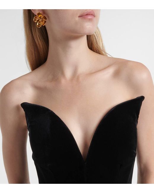 Roland Mouret Black Top Aus Samt