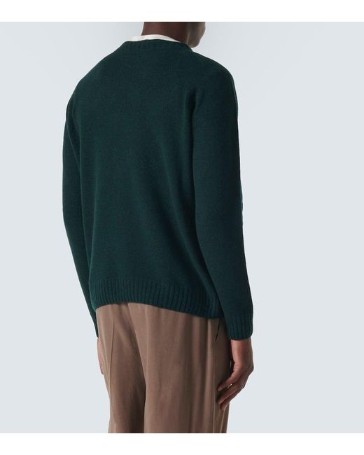 John Smedley Green Norfolk Cashmere And Wool Sweater for men