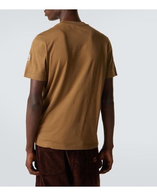 Moncler Brown Logo Cotton Jersey T-Shirt for men